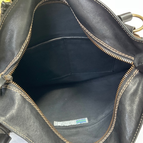 Black Leather Tote by Arnold Churgin - Picture 10 of 13